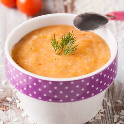 Крем супа от моркови и мента  