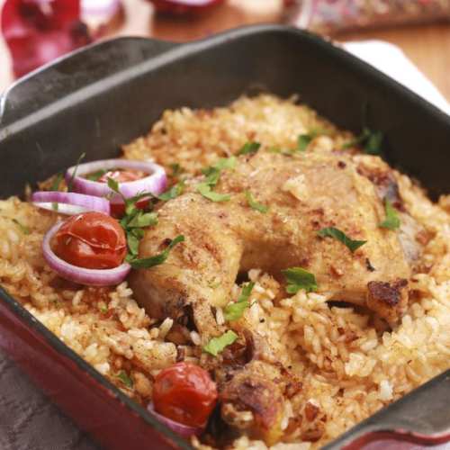 Пиле с лучен ориз 