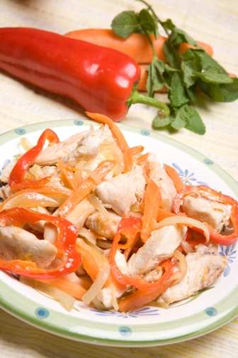 Пиле със зеленчуци по китайски – за ІІ-ра фаза (Дюкан)